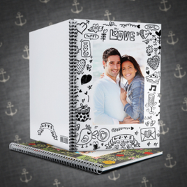 Caderno Personalizado 20x27,5cm Capa Dura 100 Folhas na Nicephotos