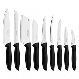 Conjunto de Facas Tramontina Plenus em Aço Inox e Polipropileno – 9 Peças na Casas Bahia