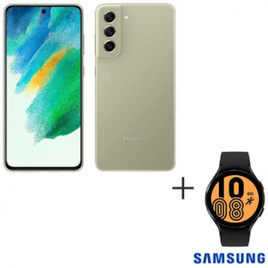 Kit Smartphone Samsung Galaxy S21 FE 6GB RAM 128GB 5G 6.4'' - SM-G990E + Smartwatch Samsung Galaxy Watch4 BT 40mm 16gb na Fastshop