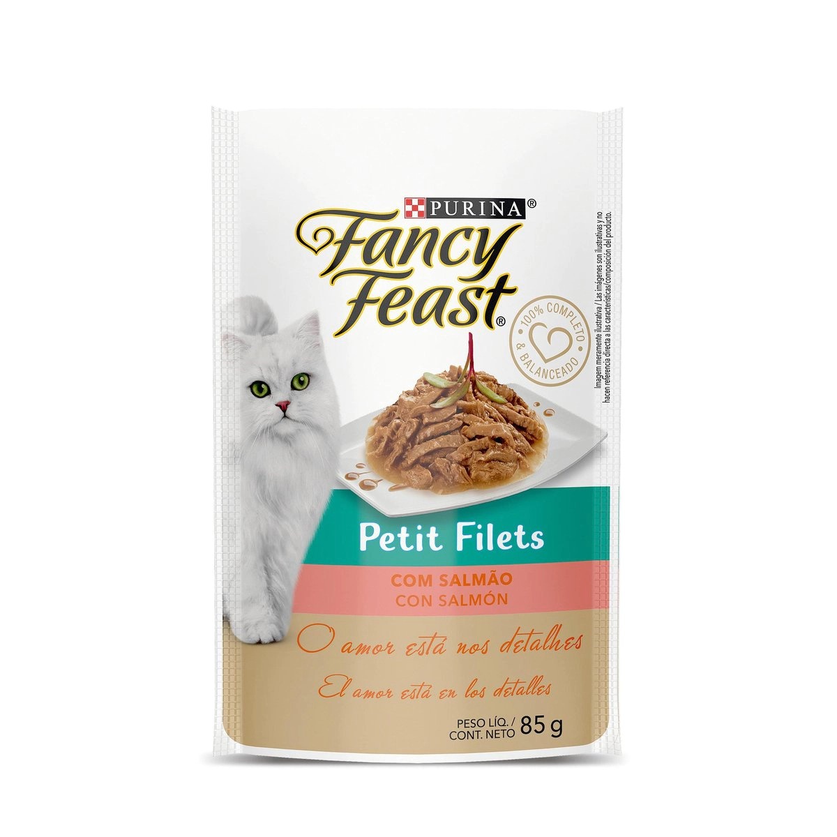 NESTLÉ PURINA FANCY FEAST Ração Úmida para Gatos Petit Filet Salmao 85g na Amazon