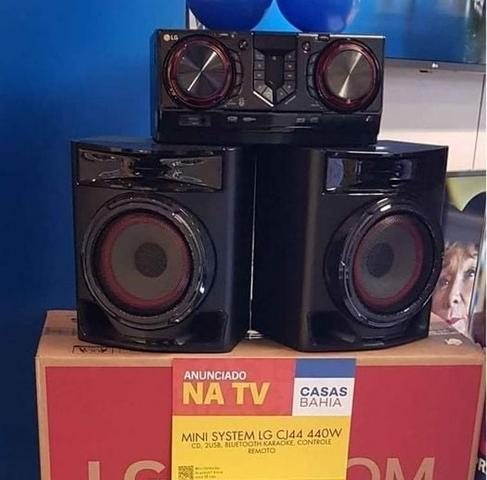 Mini System LG CJ44 XBoom Dual USB Função karaokê – 440W na Casas Bahia