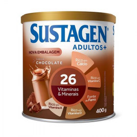 Complemento Alimentar Sustagen Adultos+ Sabor Chocolate Lata - 400g na Casas Bahia