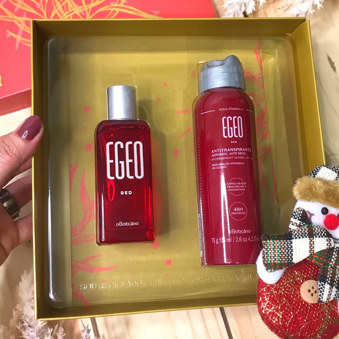 Kit Presente Egeo Red: Desodorante Colônia 50ml + Antitranspirante 75g na oBoticário