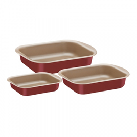 Conjunto 3 Assadeiras Antiaderentes Tramontina Brasil Cereja na Estrela10