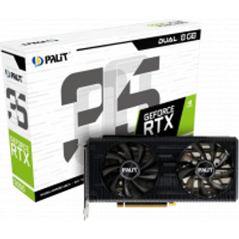 Placa de Vídeo Palit GeForce RTX 3050 Dual LHR 8GB GDDR6 DLSS Ray Tracing - NE63050019P1-190AD na Terabyte Shop