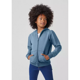 Jaqueta de Moletom Infantil Menina Básica com Zíper - Hering Kids na Outlet Espaço Hering