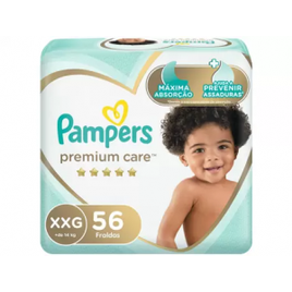 Fralda Pampers Premium Care XXG + de 14kg - 56 Unidades na Magazine Luiza