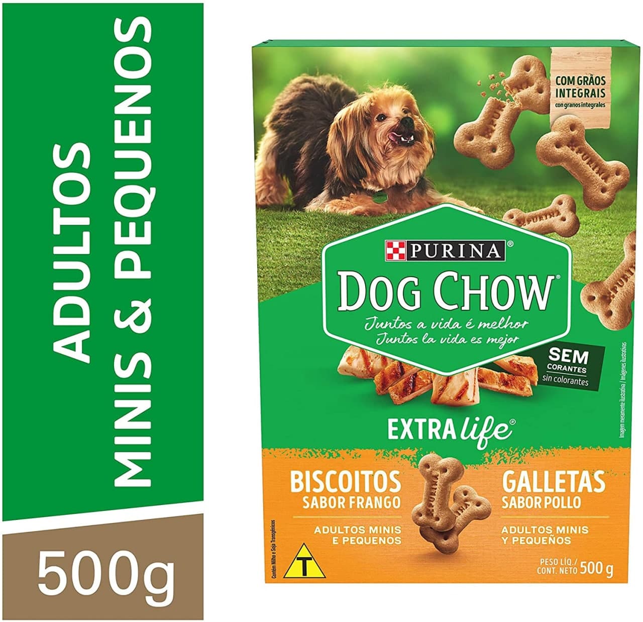 Nestlé Purina Dog Chow Carinhos Petisco Integral Mini Para Cães Adultos Raças Pequenas Frango 500g na Amazon