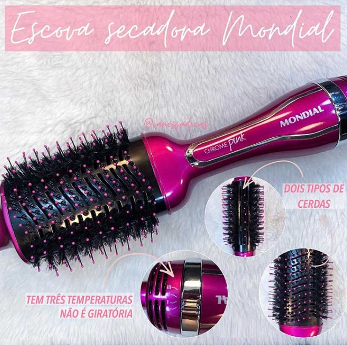 Escova Secadora Mondial 3 Velocidades Revestimento Cerâmico 1200W na Shoptime