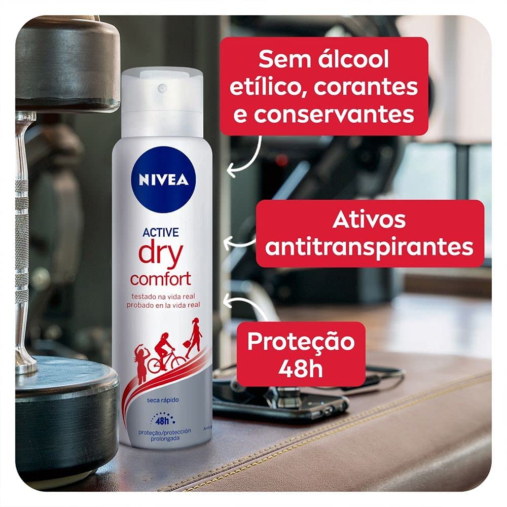 Desodorante Nivea Antitranspirante Aerosol Dry Comfort Promo 200Ml, Nivea na Amazon