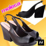 Sandália Moleca Salto Grosso Alto Feminina na Magazine Luiza