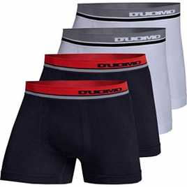 Kit com 4 Cuecas Boxer Microfibra Duomo Masculino na Amazon