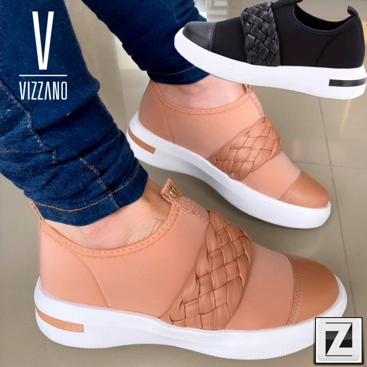 Tênis Slip On Vizzano Trança Feminino na Magazine Luiza