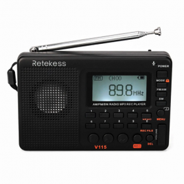 Rádio Retekess FM/AM v115 MP3 na Aliexpress