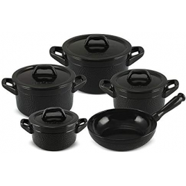 Conjunto de Panelas de Cerâmica Martelado 5 Peças Ceraflame na Amazon