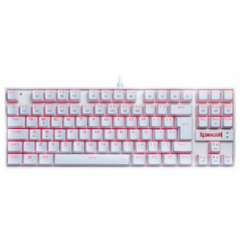 Teclado Mecânico Gamer Redragon Kumara LED Switch Redragon MK2 Brown ABNT2 Branco - K552W na KaBuM!