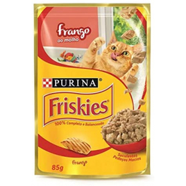 10 Unidades Nestlé Purina Friskies Ração Úmida Para Gatos Adultos Frango Ao Molho 85g na Amazon