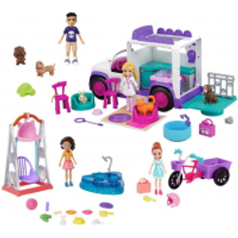 Mini Boneca e Veículo Polly Pocket Aventuras com Animais - Mattel na Ri Happy