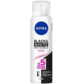 4 Unidades de Desodorante Antitranspirante Aerosol Nivea Invisible Black & White Clear 150ml na Amazon