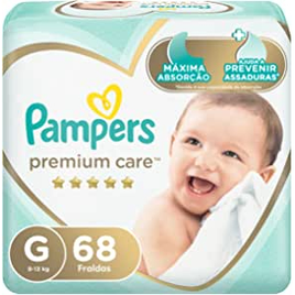 Fralda Pampers Premium Care G - 68 fraldas na Amazon