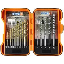 Jogo de Brocas Aço Rápido - FORTGPRO-FG8326 na Loja do Mecânico