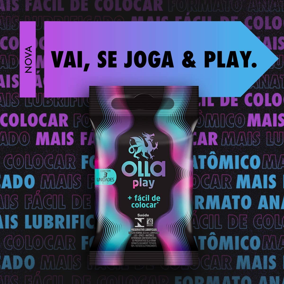 Preservativo Camisinha Olla Play – 3 Unidades, Olla na Amazon