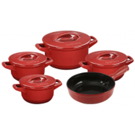 Conjunto De Panelas Ceraflame Duo+ Smart 5 Peças Pomodoro na Estrela10