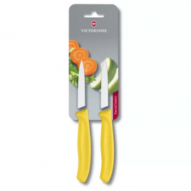 Jogo De Facas Swiss Classic Victorinox Amarela 8cm 2 Peças na Etna