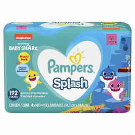 Lenços Umedecidos Pampers Splashers Baby Shark - 192 Unidades na Panvel Farmácias