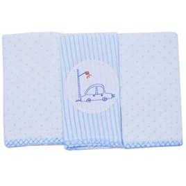 Papi Textil Poá Carrinho Paninho de Boca Azul 32x32cm na Amazon