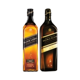 Whisky Johnnie Walker Double Black 1L + Whisky Black Label 750ml na Cartão Carrefour