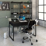 Mesa para Escritório 120cm 2 Gavetas Kuadra Compace Preto Onix na Amazon