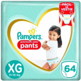 Fralda Pampers Pants Premium Care XG - 68 Unidades na Extra