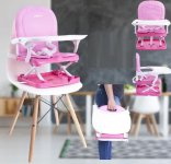 Cadeira de Refeição Portátil Pop, Cosco, Rosa na Amazon