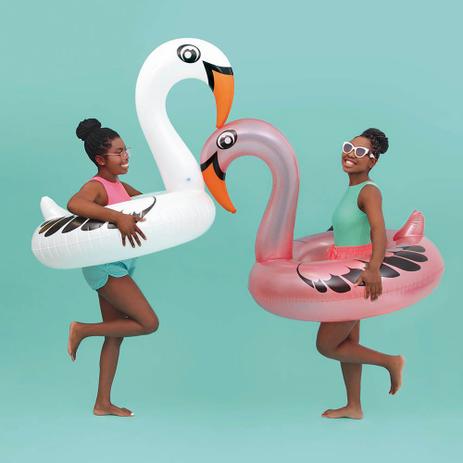 Boia Cisne Perolado Branco Com Abertura Mor Grande até 90Kg na Amazon