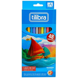 Lápis de Cor Sextavado Tilibra 48 Cores na Amazon