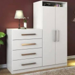 Cômoda 2 Portas 4 Gavetas New Branco – Panorama Móveis na Magazine Luiza