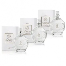 Kit 3 Desodorantes Colônias Femininas Eliana Cristal 25ml na Baú Jequiti