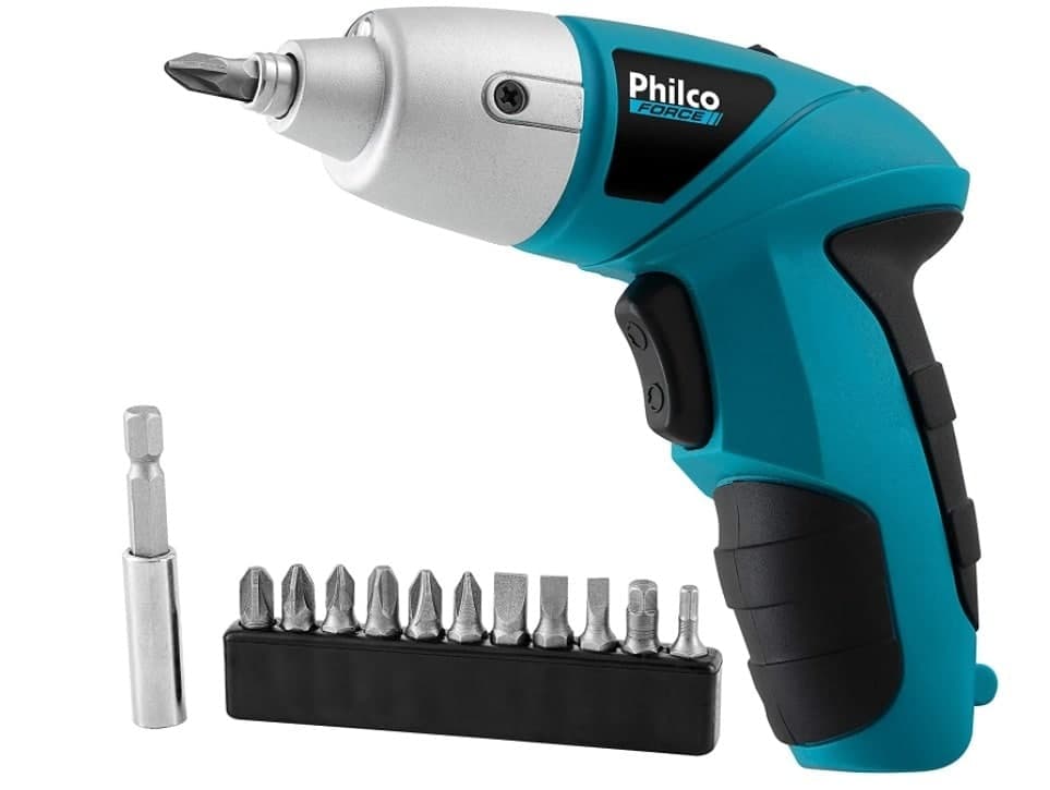 Parafusadeira Philco PPF01 W 4.8V Preto/Azul na Amazon