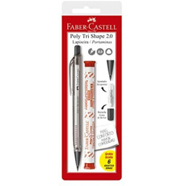 3 Unidades Lapiseira 2.0mm com Borracha e Apontador SM/20TSCMIX - FaberCastell na Amazon