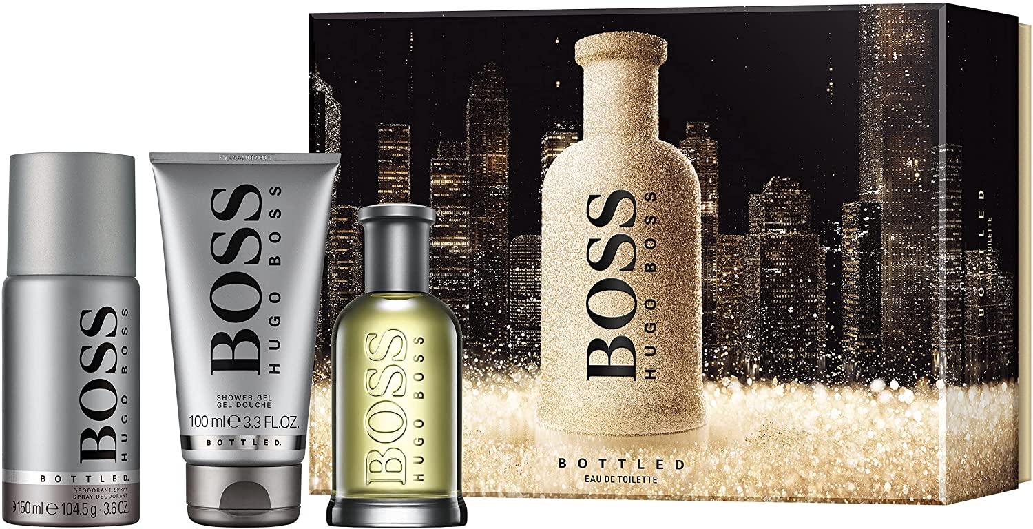 Kit Hugo Boss Bottled – Eau de Toilette 100ml + Shower Gel 100ml + Desodorante Corporal 150ml na Amazon