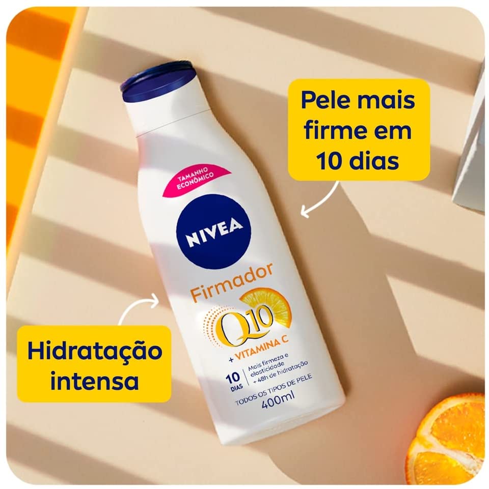Hidratante Desodorante NIVEA Firmador Q10 + Vitamina C Todos os Tipos de Pele 400ml, Nivea na Amazon