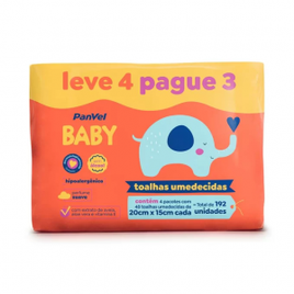 Lenços Umedecidos Panvel Baby Leve 4 Pague 3 Com 48 Unidades Cada na Panvel Farmácias