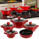 Conjunto de Panelas de Cerâmica Chef, 5 Peças, Pomodoro, Ceraflame na Amazon