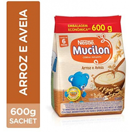 2 Unidades Cereal Infantil Mucilon Arroz e Aveia - 600g na Amazon