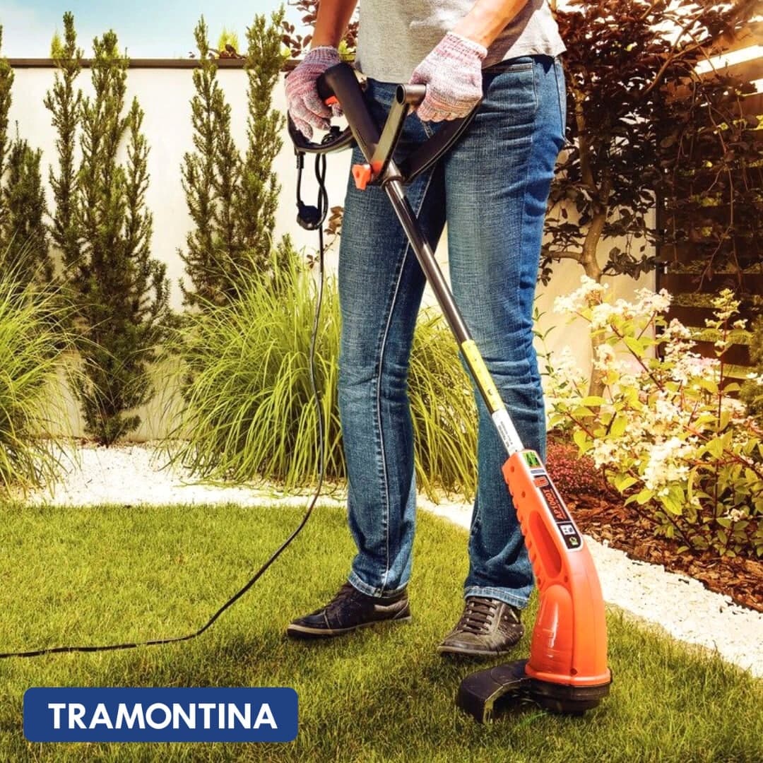 Aparador De Grama Elétrico Tramontina Ap1000t Com Diâmetro De Corte De 280 Mm 1000 W 127 V 1000w na Amazon