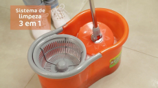 Mop Giratório Bettanin Brilhus BT2074 com Balde – Microfibra na Magazine Luiza