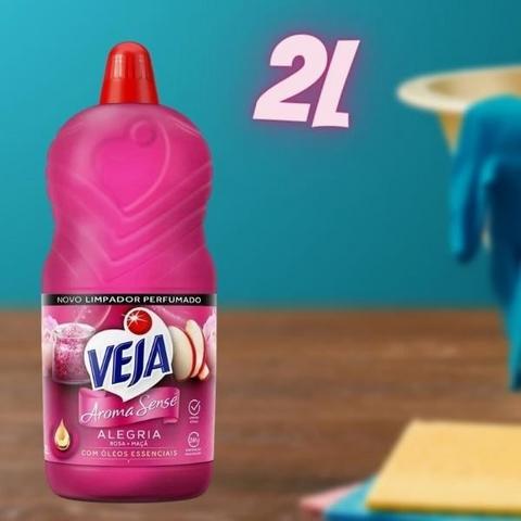 Limpador Perfumado Veja Aroma Sense Alegria 2L com óleos essenciais na Amazon