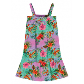 Vestido Tropical Vibes Verde - Rovitex Teen na Posthaus