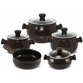 Conjunto de Panelas de Cerâmica Premiere Joy 5 Peças Chocolate - Ceraflame na Amazon